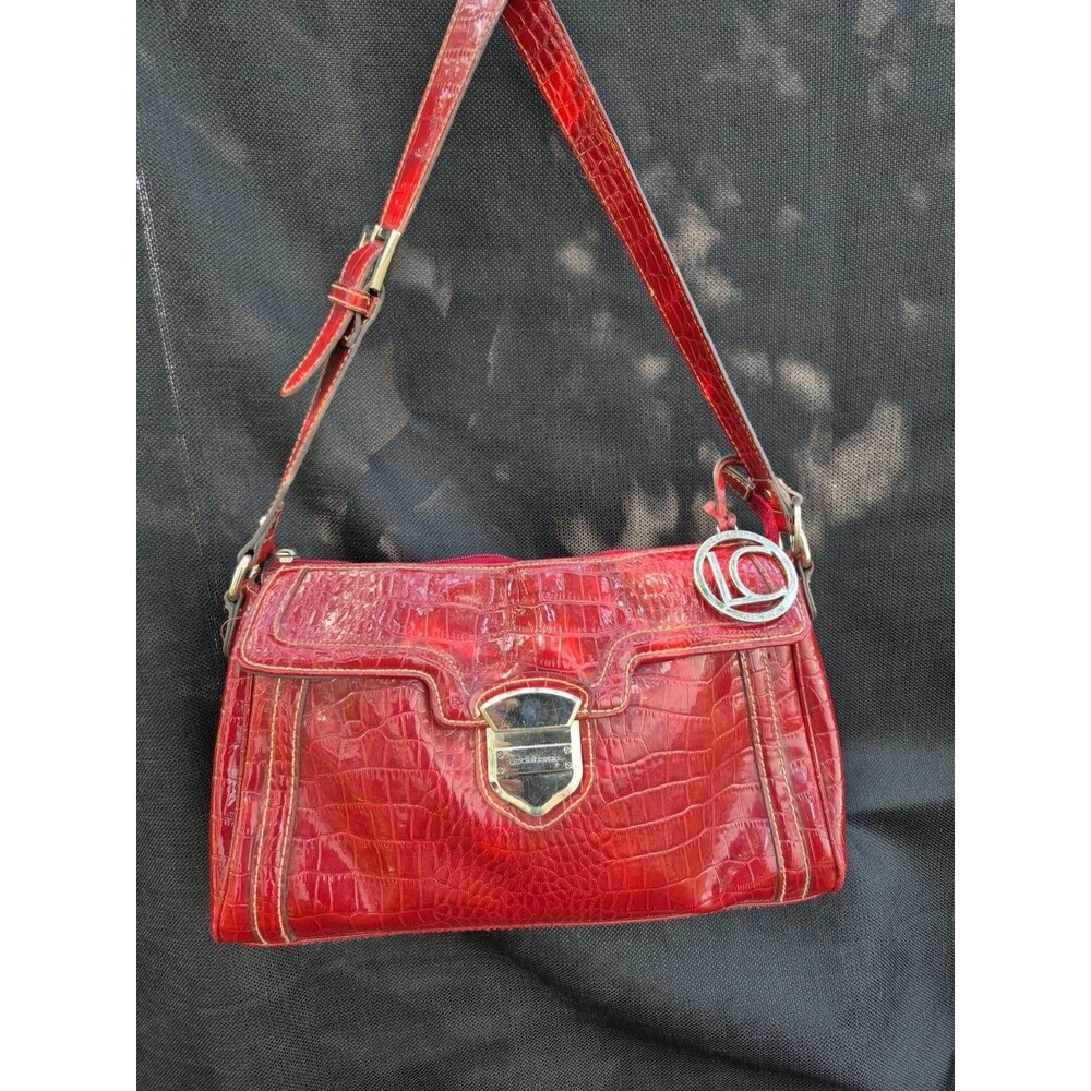Liz Claiborne Red Crocodile-Embossed Women's Bag